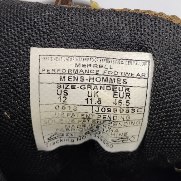 Merrell Vertis Ventilator Waterproof Leather Hiking Sneakers Athletic Shoes - Picture 10 of 14